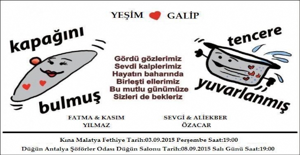 Yeimle Galip ZACAR Evleniyorlar... Malatya /Antalya